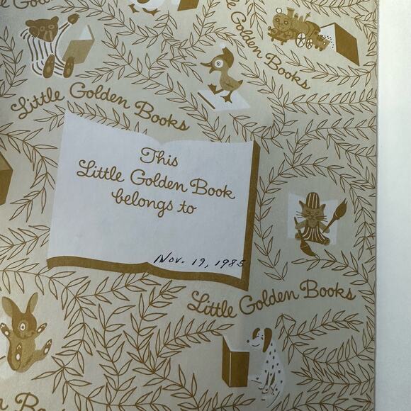 Vintage VTG Little Golden Book Tootle Train Junk Journal Ephemera - Picture 5 of 9